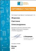 Сертификат участника профессионального конкурса "Учитель будущего".